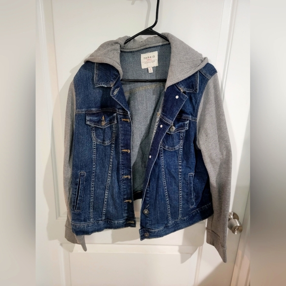 torrid Jackets & Blazers - Torrid Jean Jacket with Cotton Sleeves